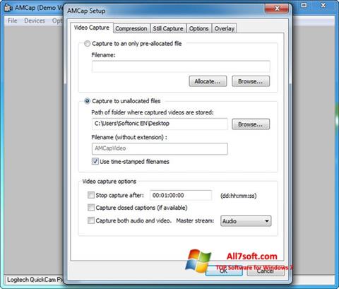 Captură de ecran AMCap pentru Windows 7