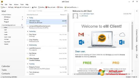 Captură de ecran eM Client pentru Windows 7