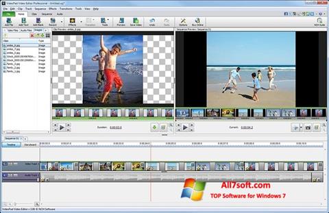 Captură de ecran VideoPad Video Editor pentru Windows 7
