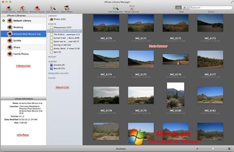 Captură de ecran iPhoto pentru Windows 7