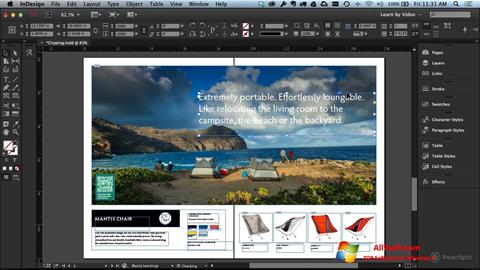 Captură de ecran Adobe InDesign pentru Windows 7