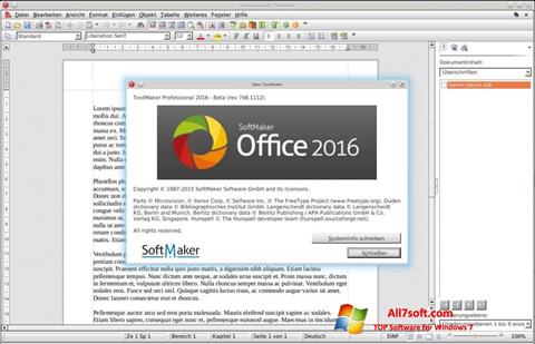 Captură de ecran SoftMaker Office pentru Windows 7