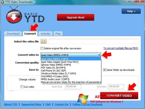 Captură de ecran YTD Video Downloader pentru Windows 7