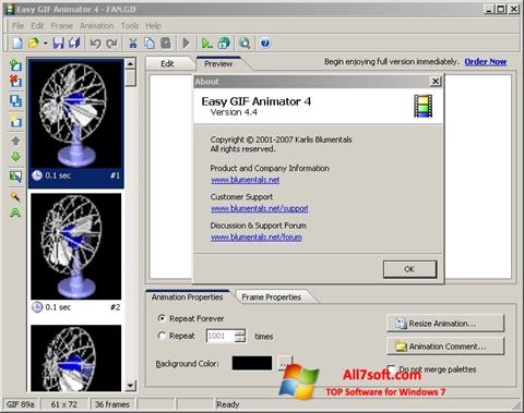 Captură de ecran Easy GIF Animator pentru Windows 7