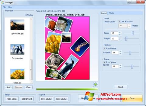 Captură de ecran CollageIt pentru Windows 7