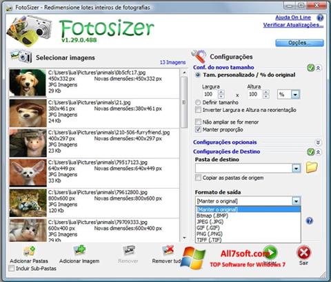 Captură de ecran Fotosizer pentru Windows 7