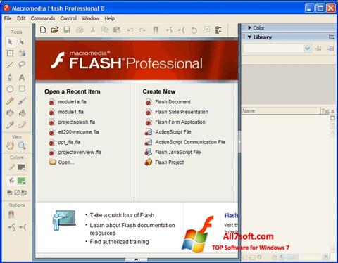 Captură de ecran Macromedia Flash Player pentru Windows 7