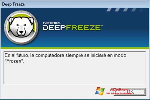 Captură de ecran Deep Freeze pentru Windows 7