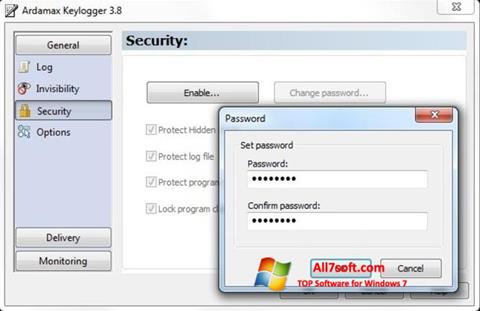 Captură de ecran Ardamax Keylogger pentru Windows 7