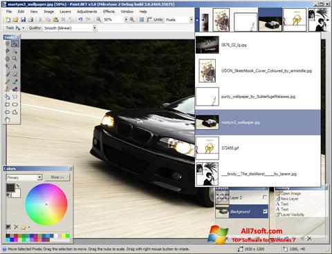Captură de ecran Paint.NET pentru Windows 7
