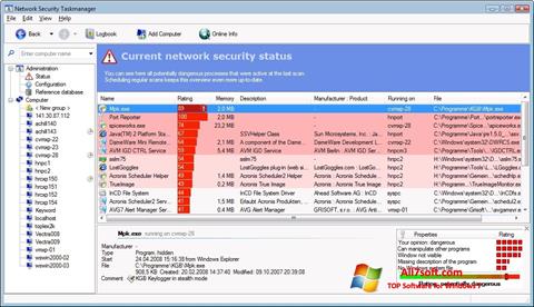 Captură de ecran Security Task Manager pentru Windows 7