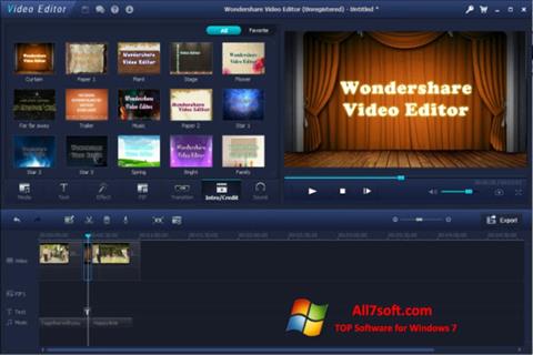 Captură de ecran Wondershare Video Editor pentru Windows 7