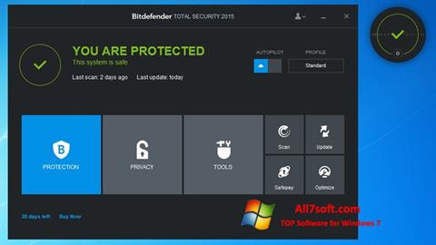 Captură de ecran Bitdefender pentru Windows 7