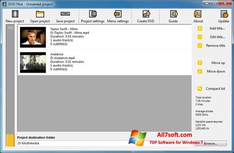 Captură de ecran DVD Flick pentru Windows 7