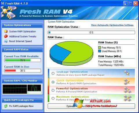 Captură de ecran Fresh RAM pentru Windows 7