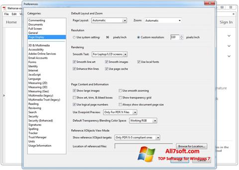 Captură de ecran Adobe Acrobat pentru Windows 7