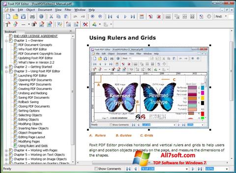 Captură de ecran Foxit PDF Editor pentru Windows 7