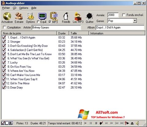 Captură de ecran Audiograbber pentru Windows 7
