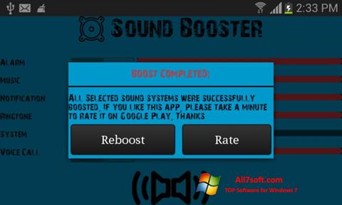Captură de ecran Sound Booster pentru Windows 7