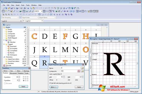 Captură de ecran Font Creator pentru Windows 7