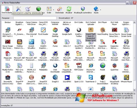 Captură de ecran Revo Uninstaller pentru Windows 7