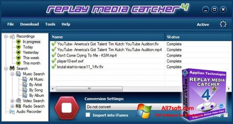 Captură de ecran Replay Media Catcher pentru Windows 7