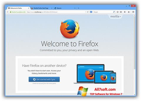 Captură de ecran Mozilla Firefox Offline Installer pentru Windows 7