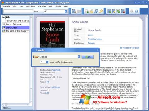 Captură de ecran All My Books pentru Windows 7