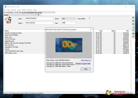 Captură de ecran CDex pentru Windows 7