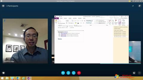 Captură de ecran Skype for Business pentru Windows 7