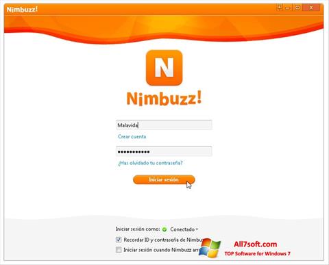 Captură de ecran Nimbuzz pentru Windows 7
