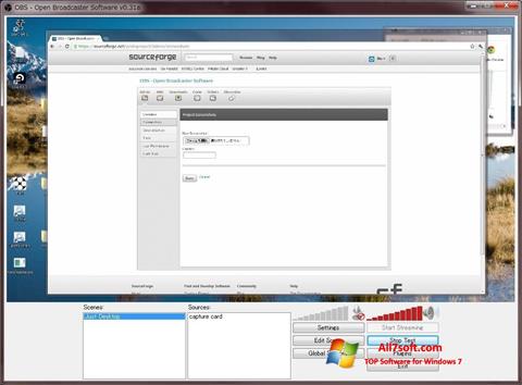 Captură de ecran Open Broadcaster Software pentru Windows 7