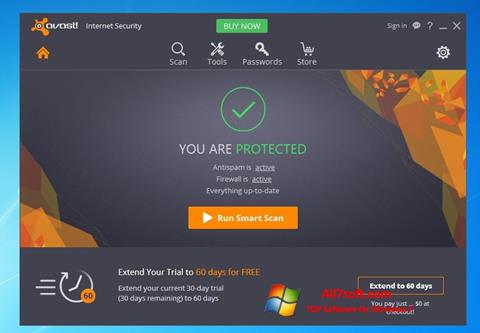 Captură de ecran Avast Internet Security pentru Windows 7