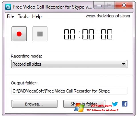 Captură de ecran Free Video Call Recorder for Skype pentru Windows 7