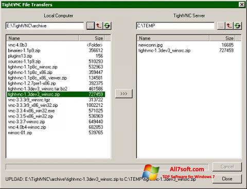 Captură de ecran TightVNC pentru Windows 7
