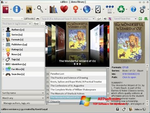 Captură de ecran Calibre pentru Windows 7