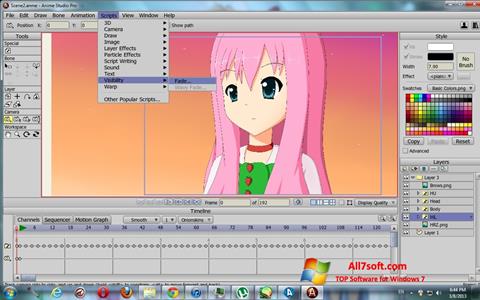 Captură de ecran Anime Studio pentru Windows 7