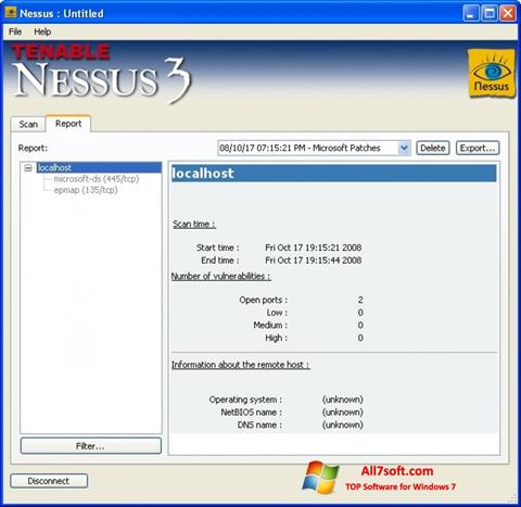 Captură de ecran Nessus pentru Windows 7