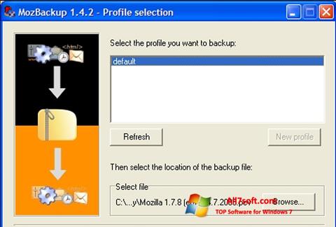 Captură de ecran MozBackup pentru Windows 7