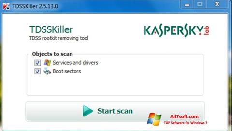 Captură de ecran Kaspersky TDSSKiller pentru Windows 7
