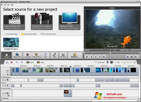Captură de ecran AVS Video Editor pentru Windows 7