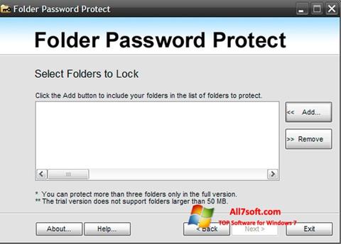 Captură de ecran Password Protect USB pentru Windows 7