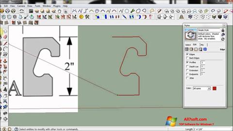 Captură de ecran SketchUp pentru Windows 7