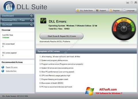 Captură de ecran DLL Suite pentru Windows 7