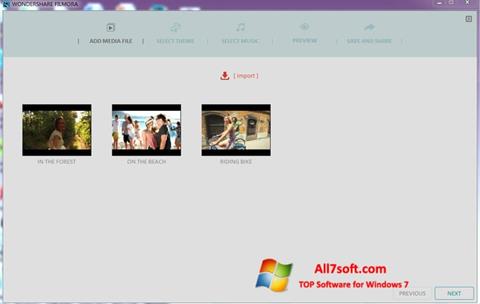 Captură de ecran Wondershare Filmora pentru Windows 7