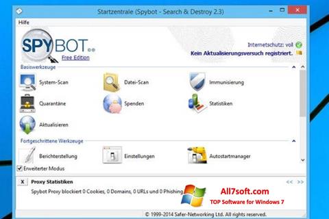 Captură de ecran SpyBot pentru Windows 7