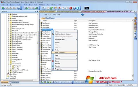 Captură de ecran Remote Administration Tool pentru Windows 7