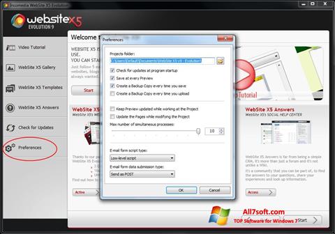 Captură de ecran WebSite X5 pentru Windows 7