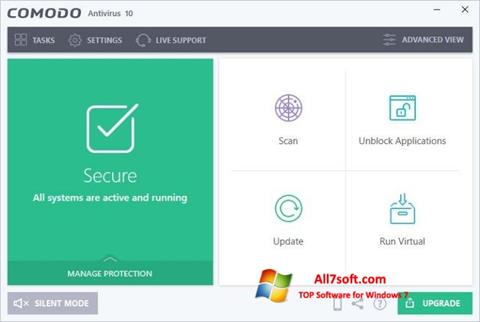 Captură de ecran Comodo Antivirus pentru Windows 7